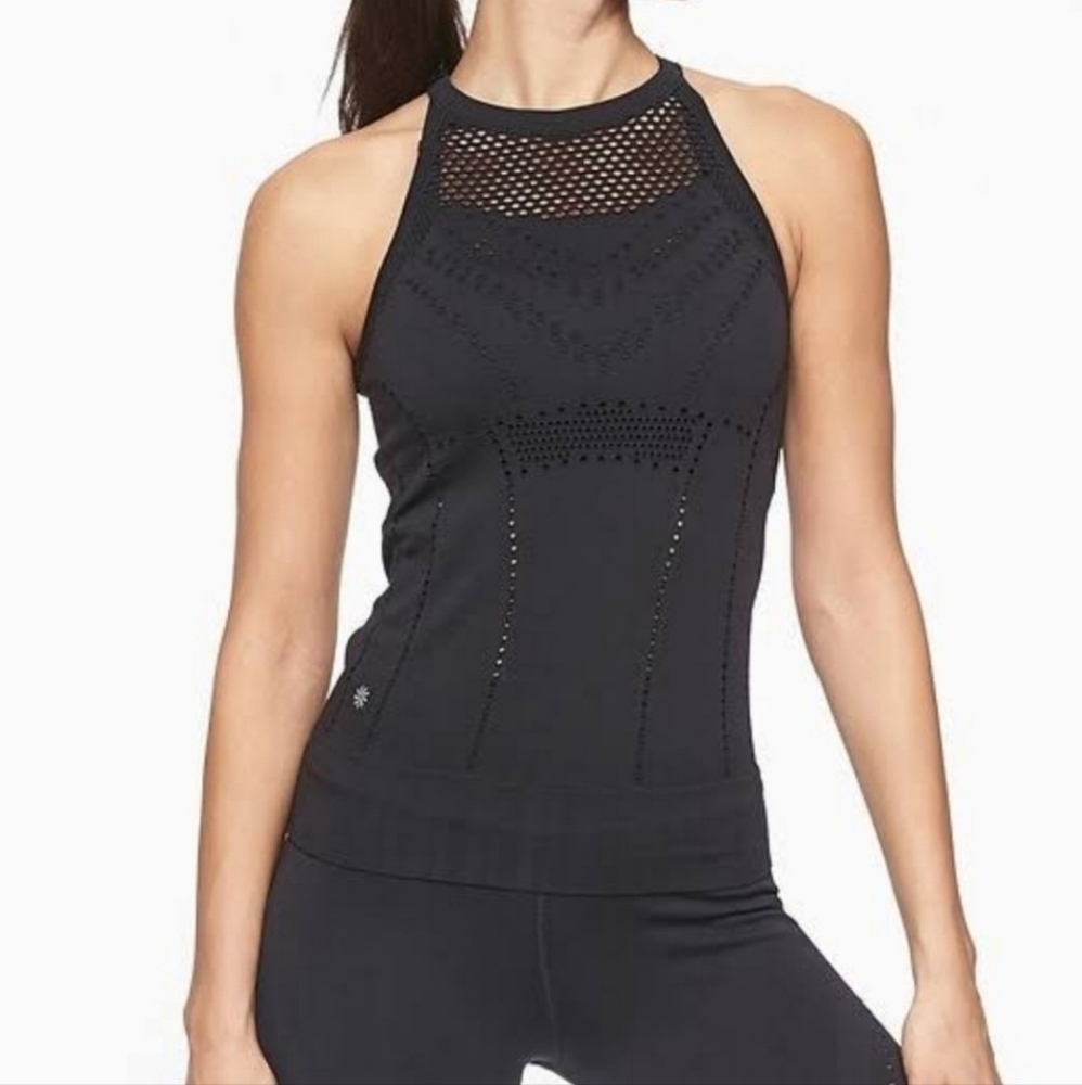 Athleta Women's Black Diamond Mesh Trophy Tank Top Small